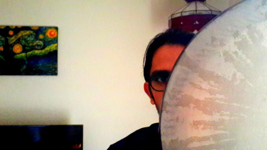 Half moon in the starry night