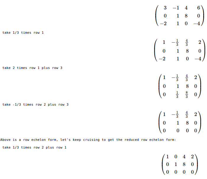 Gaussian elimination